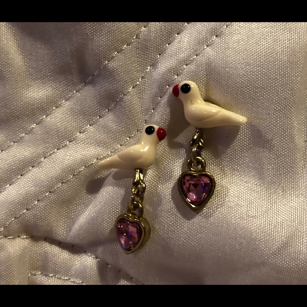 Betsey Johnson dove earrings